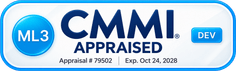 CMMI Appraised, nível de maturidade 3, desenvolvimento