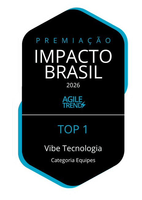 Selo Top 1 da Premiação Impacto Brasil 2026, categoria Equipes